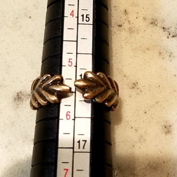Vintage BRONZE LEAVES RING ~ Natural Love - Picture 6 of 8